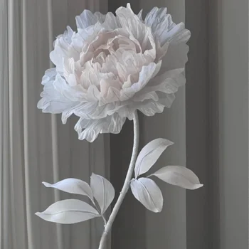Торшер, пион ручной работы, большой бумажный цветок, можно настроить, подходит для украшения витрины, дисплея в торговом центре.