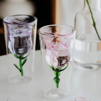 Стеклянная чашка двойного назначения в форме цветка, стеклянный подсвечник, центральные чашки, Домашний декор Спа Свадьба День рождения Ресторан Вечеринка Праздник