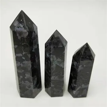 1шт Натуральный редкий Серо-черный кристалл кварца с одинарным концом, образцы целебных минералов, предметы коллекционирования, камень для домашнего декора