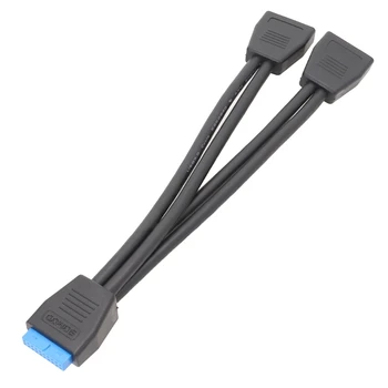 Внутренний удлинитель USB 3.0 19 Pin/20Pin, кабель-адаптер с разветвителем 1-2 Y для материнской платы