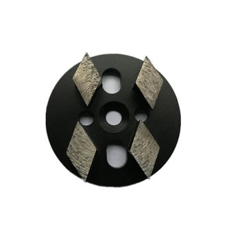 Универсальный 4-дюймовый Алмазный шлифовальный диск с четырьмя ромбовидными сегментами для полировки бетонного пола - D100mm - 12ШТ