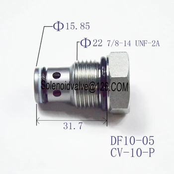 Обратный клапан гидравлического картриджа DF10-05 CV10 CV-10-P Клапан поддержания давления Односторонний Клапан DF08-01 DF16-02 DF12-01 DF04-00