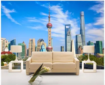 Изготовленная на заказ фреска 3d фотообои Шанхайский архитектурный восточный пейзаж с жемчугом домашний декор обои для гостиной на стену 3 d