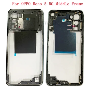 Средняя рамка Центральное шасси Корпус телефона для OPPO Reno 5 Запчасти для ремонта крышки рамы 5G