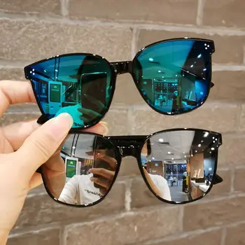 Новые круглые солнцезащитные очки детской формы для девочек и мальчиков, двухцветные винтажные солнцезащитные очки с блестящим покрытием, очки с защитой от ультрафиолета, детские очки