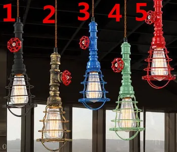 веревочный светильник DIY лофт ретро промышленный винтажный водопровод в стиле Стимпанк, красочный подвесной светильник e27, светильник из пеньковой веревки для бара, веревочный светильник