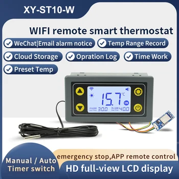 ST10W 10A WIFI Пульт Дистанционного Управления Термостатом Модуль Регулятора Температуры 6-30 В Охлаждение Нагрев Приложение Переключатель Синхронизации Измеритель температуры XY-ST10