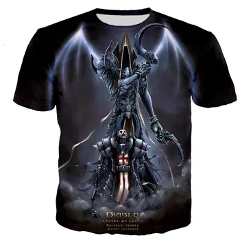 Diablo 3 Reaper of Soul, Футболки с 3D принтом, Мужские/женские футболки, Повседневные футболки в стиле харадзюку, хип-хоп, Топы Оверсайз с круглым вырезом