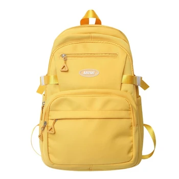 Школьный рюкзак для женщин, однотонный рюкзак для ноутбука, школьная сумка большой емкости для девочек-подростков, дорожный рюкзак