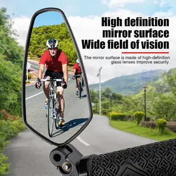 YFASHION Регулируемое складное велосипедное зеркало высокой четкости С большим углом обзора, зеркало заднего вида для горного велосипеда