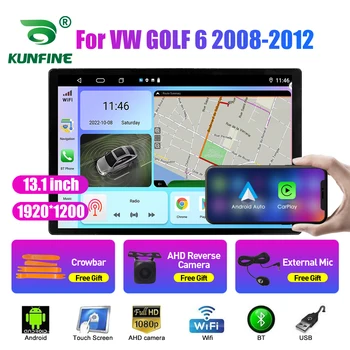 13,1-дюймовый автомобильный радиоприемник для VW GOLF 6 2008-2012 Автомобильный DVD GPS Навигация Стерео Carplay 2 Din Центральный мультимедийный Android Auto