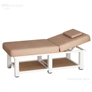 Специальная косметичка для салона красоты, Массажные кровати, высококачественные массажные столы, физиотерапевтическая домашняя кровать с отверстиями, складная спа-кровать с вышивкой