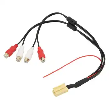 Автомобильный аудиопровод 4RCA кабель MINI ISO 6Pin Замена аудиолинии для Peugeot на Grundig RCA кабель