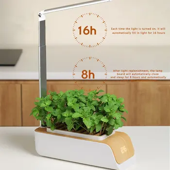 Интеллектуальная автоматическая система выращивания овощей на гидропонике, Беспочвенное выращивание небольших цветочных горшков со светодиодной подсветкой для выращивания на домашней кухне