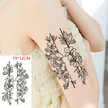 Водонепроницаемые Временные татуировки Наклейки Цветок Розы Растение Поддельная Татуировка Флэш-Тату Боди-арт для женщин Мужчин