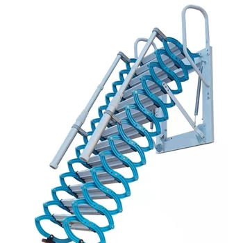 Наружная настенная телескопическая лестница настенная складная лестница не занимает места. Бытовая лестница, изготовленная на заказ для