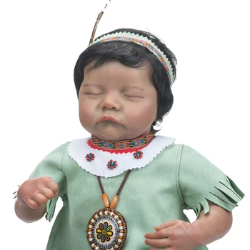NPK 19-дюймовая Кукла Levi Reborn Doll Classic Boutique Индийский Младенец Кукла размером с Новорожденного Ручная Роспись 3D кожи Коллекционная Художественная кукла
