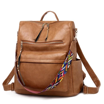 Женский рюкзак, высококачественные рюкзаки из искусственной кожи большой емкости, женская школьная сумка для путешествий, модные женские сумки через плечо