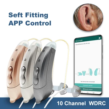 Цифровые слуховые аппараты с Bluetooth, 10-канальный усилитель звука SF101, приложение для мобильного телефона, программа для установки Audifonos