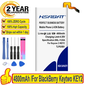 100% Оригинальный Аккумулятор HSABAT 4800mAh TLP035B1 Для BlackBerry Keytwo KEY2