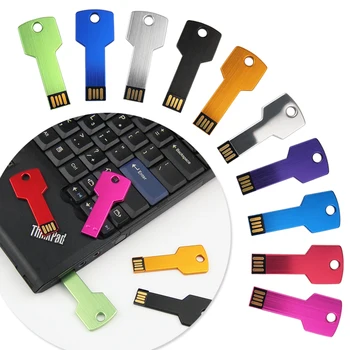 Ключевой флеш-накопитель Mini Flash Metal USB Flash-Drive 2.0 128 МБ 16 ГБ 32 ГБ 64 ГБ 512 МБ Memory Stick Диск для хранения 10шт-Бесплатно-Пользовательский логотип