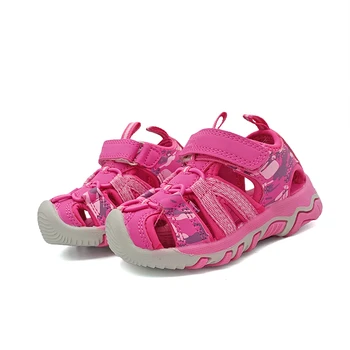 Fahion, 1 пара кожаных детских сандалий для девочек / мальчиков, летняя пляжная обувь для девочек/ мальчиков высшего качества