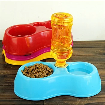 Двухпортовый Автоматический дозатор воды для собак, миска для посуды, Питьевой фонтанчик для кошек, Миска для еды, миска для домашних животных, Кормушка для кошек, домашних собак.
