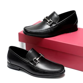 Высококачественные вечерние туфли для нежных мужчин, черные туфли из натуральной кожи, мужские деловые оксфорды с острым носком, повседневные дизайнерские