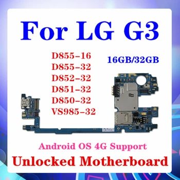 16 ГБ 32 ГБ Для LG G3 Материнская плата Оригинальная Разблокирована Для LG G3 Материнская плата D855 D850 D852 D851 VS985 D858 LS990 Android Обновлен