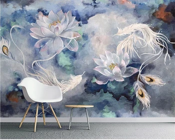 beibehang Индивидуальный китайский абстрактный мрамор имитация мрамора lotus fashion TV фон papel de parede 3D обои