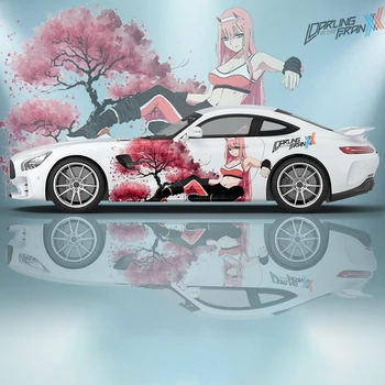 Franxx zero two аниме автомобильные наклейки универсальные автомобильные наклейки вид сбоку модифицированная упаковка украшения pain автомобильные наклейки