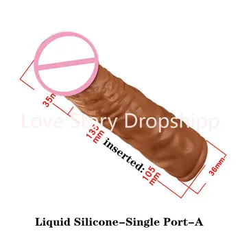 Реалистичный удлинитель рукава для пениса, большой многоразовый презерватив для пениса, силиконовая секс-игрушка-удлинитель для мужчин, увеличитель члена