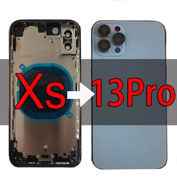 Корпус из нержавеющей стали для iPhone Xs и iPhone 13pro Chasiss, для iPhone Xs, такого как 13 pro, замена задней оболочки корпуса на бесплатную вспышку и чехол