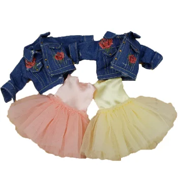 ЛЕДЯНАЯ кукла DBS Blyth DBS 1/6 bjd Одежда Милая юбка из пряжи джинсовая двухцветная дикая для игрушек куклы 30 см