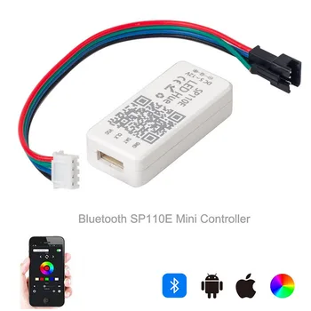 SP110E Bluetooth Пиксельный светодиодный контроллер, управляемый приложением для смартфона для WS2811 WS2812B SK6812 1903 Светодиодные ленты DC5-12V