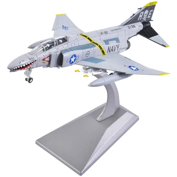 Масштаб 1: 100 Имитация сплава Истребителя F-4C Модель военного самолета Сувенирные Украшения Коллекция Подарков Дисплей