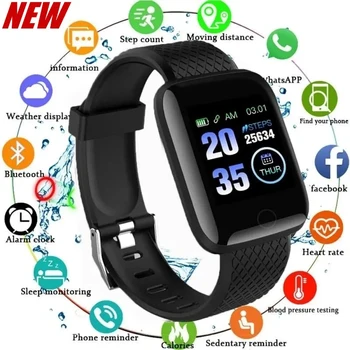 116 плюс смарт-часы для мужчин Bluetooth спортивные часы монитор сердечного ритма кровяное давление смарт браслет для Андроид iOS новая