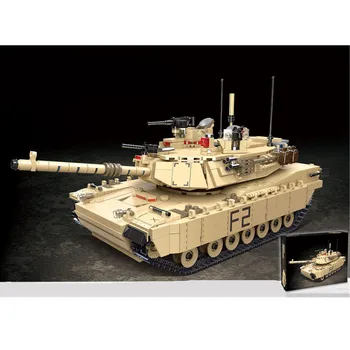 2022 Вторая мировая война 2-я мировая война Армия Военные Солдаты Городская полиция Спецназ Танк M1A2 Abrams Строительные Блоки Кирпичи Детские Игрушки