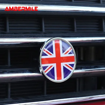 Эмблема Передней Решетки Автомобиля AMBERMILE, Металлические Наклейки для Mini Cooper Countryman R55 R56 R50 R53 R60 R61 F54 F55 F56 Аксессуары