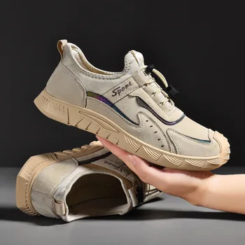 Лето 2023, Новая мужская обувь, уличные модные дышащие кроссовки, мужская комфортная повседневная походная обувь для мужчин Zapatos De Hombre
