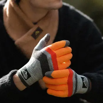 1 пара перчаток для избавления, супер мягкие на ощупь, сохраняющие тепло, Противоскользящие Перчатки с полными пальцами, вязаные перчатки для улицы