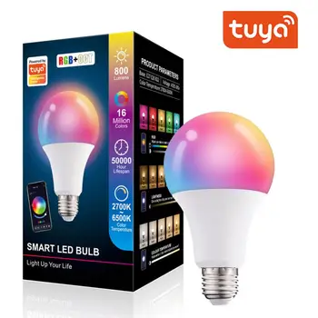 Работает с Gateway Dimmable 10 Вт Tuya Smart Led Лампа B22 E27 Лампа Diy Цветной Пульт Дистанционного Управления Rgb Light