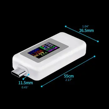 KWS-1902C Type-C Цветной дисплей USB-тестер, Монитор текущего напряжения, Измеритель мощности, Мобильный аккумулятор, Зарядное устройство, Детектор Q84D