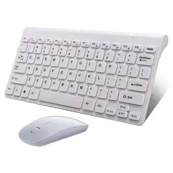 2.4 G USB Беспроводная Клавиатура Мини Портативная Мультимедийная Клавиатура Мышь Комбинированный Набор для ПК Mac Настольный Компьютер Ноутбук MacBook Notebook