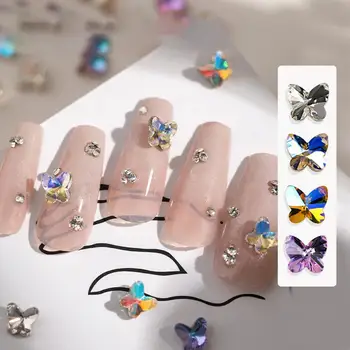20шт Отличный легкий 3D декор для ногтей Изысканная форма Легко наносится 3D украшение для ногтей своими руками Бабочка Маникюр Ювелирные изделия