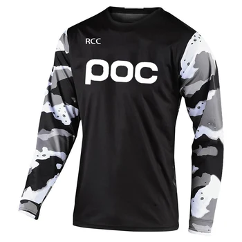 RCC POC Мужские майки для скоростного спуска Рубашки для горных велосипедов Offroad DH Мотоциклетная майка Спортивная одежда для мотокросса Одежда Велосипед