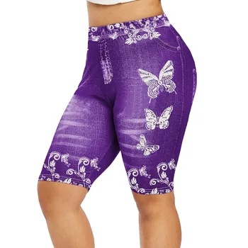 Тонкие брюки с цветочным рисунком, леггинсы, повседневные эластичные колготки с принтом для фитнеса и бега, женские мягкие свободные штаны для йоги с высокой посадкой для женщин