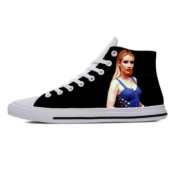 Горячая Летняя мода Emma Roberts Высокие Кроссовки Для мужчин и женщин, Высококачественная Удобная Повседневная Обувь, Дышащая Обувь Cool Board с высоким берцем