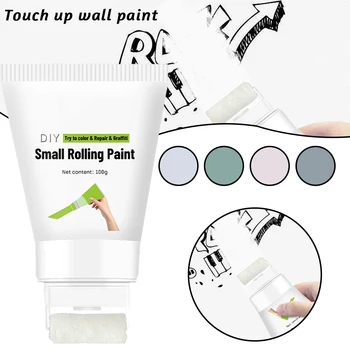 Краска для стен с маленькой подвижной кистью, быстросохнущая краска для покрытия стен в ванной комнате