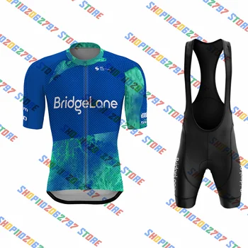2023 TEAM BRIDGELANE, Комплект из велосипедной майки, Летние велосипедные рубашки MTB с коротким рукавом, Майо из велосипедной майки